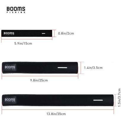 Booms Fishing RS3 5.9" Fishing Rod Wrap Pole Straps for the Tip of the Rods, Black 6pcs