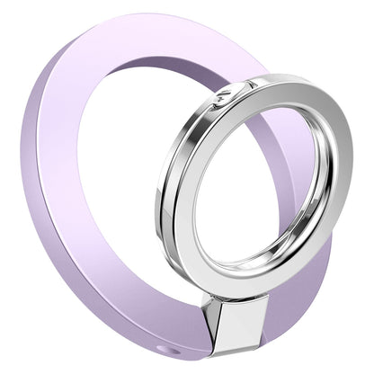 GVIEWIN Magnetic Phone Ring Holder, Compatible with MagSafe Phone Grip with Adjustable Stand, Magnet Phone Ring Kickstand for iPhone 17/16/15/14/13/12 Pro Max Plus Air/Other Phones (Glitter/Silver)