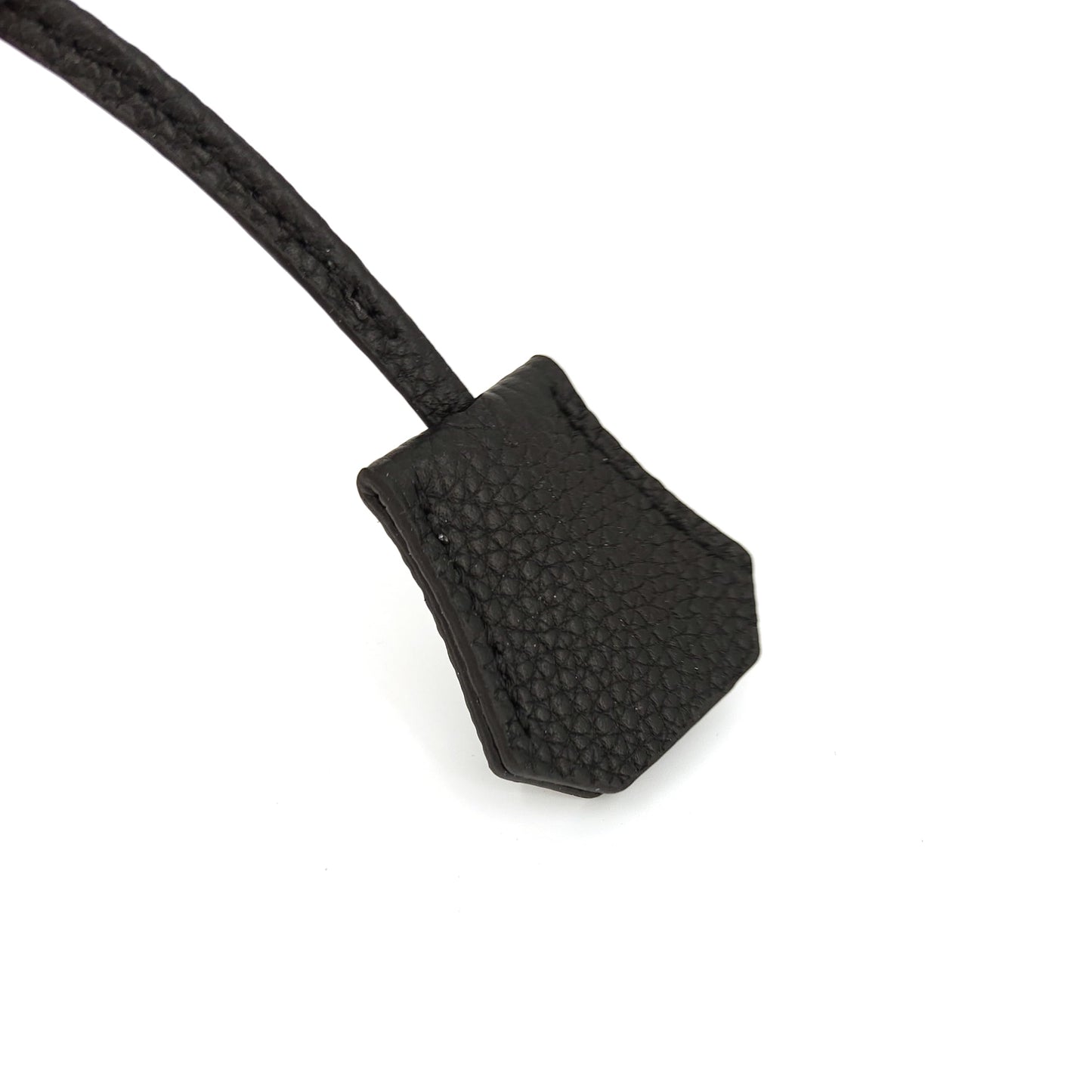 M-ioi-M Genuine Leather Key Clochette Bag Charms, Bell Shaped Key Holder Purse Pendant Ornament, Deco Keychain, Accessories Replacement for Luxury Designer Handbags (Black without padlock)