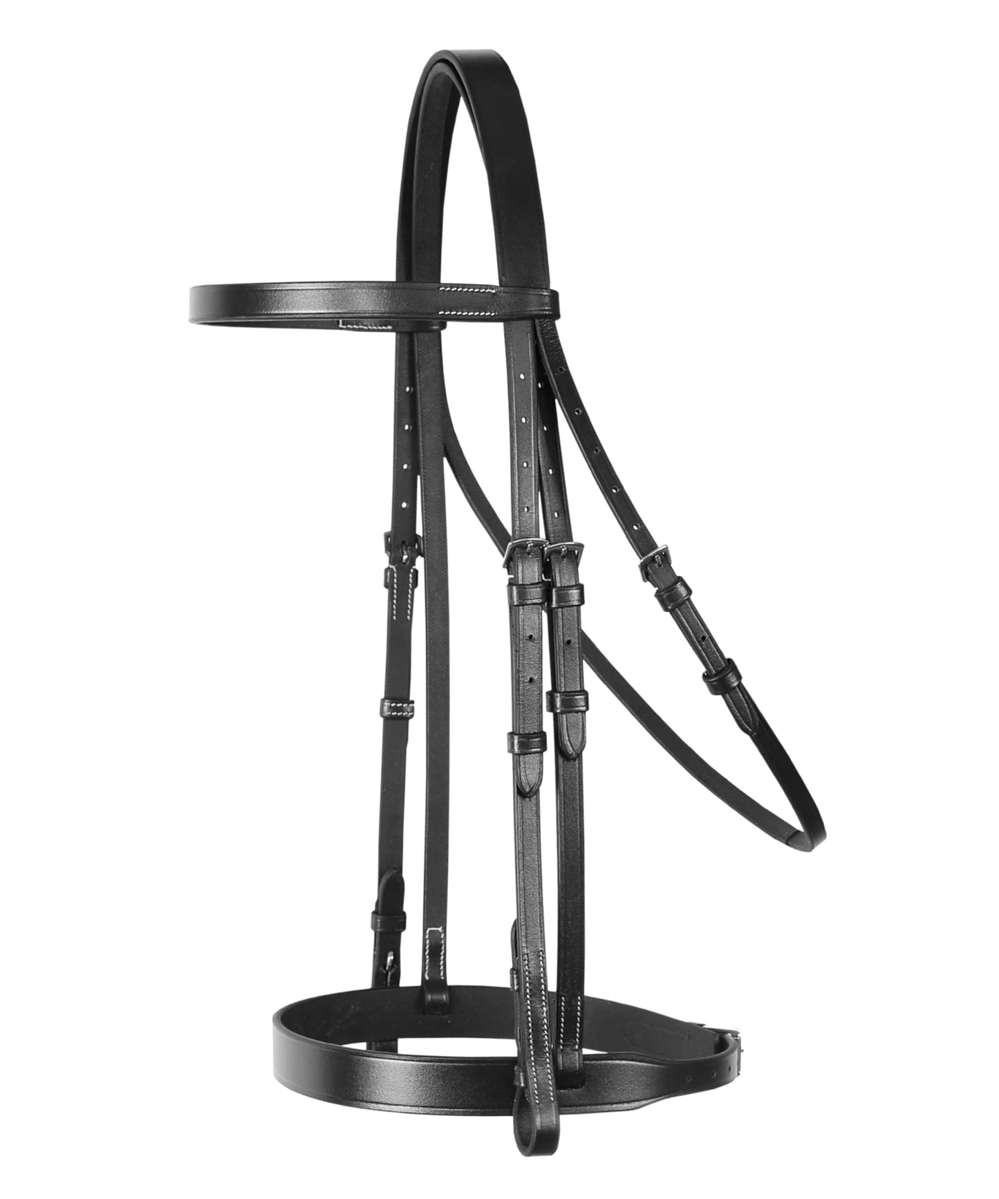 ExionPro Traditionally Hunter Bridle with Laced Reins | Premium Leather English Bridle for Horses | Jumping Snaffle Bridle | Equestrian Tack for Show Ring, Schooling & Training