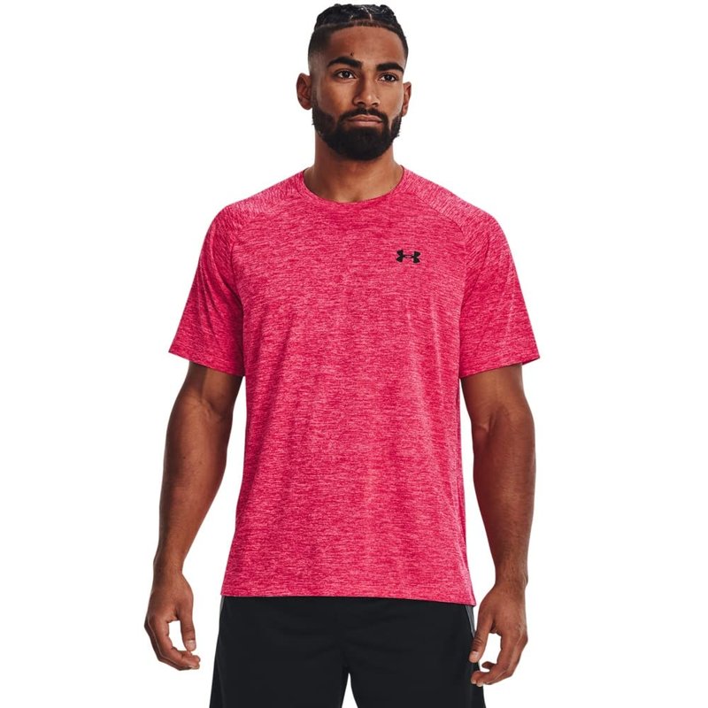 Under Armour Men's Tech 2.0 Short-Sleeve T-Shirt, Penta Pink (975)/Black, Small