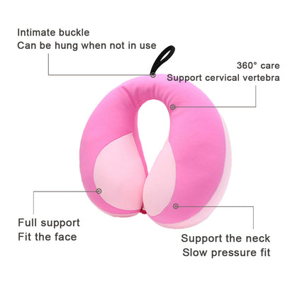MOOB Kids Travel Pillow for Car Seat Kids Travel Neck Pillow U-Shape Car Seat Head Support Children Stroller Pillow