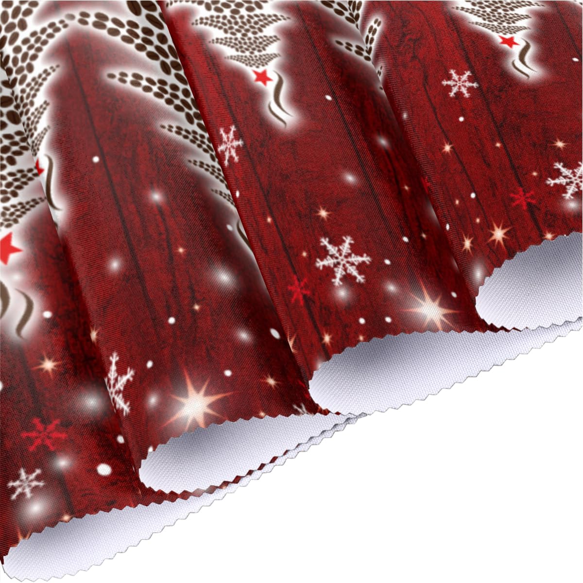 DJYQBFA Christmas Round Table Placemat Set of 4 Wedge Placemat Centerpiece, Xmas Snowflakes Heat Resistant Red Table Mat for Kitchen Table Decor Holiday Party, 5 Pcs