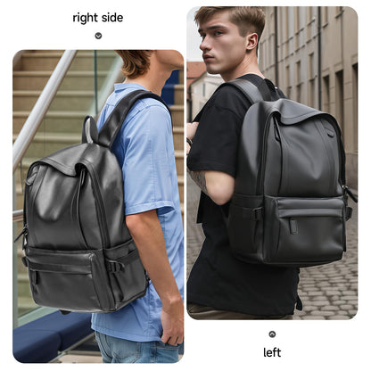 MATE ELAN Laptop Leather Travel Backpack For Men Water-Repellent Carry On Back Pack For Travel Business Work computer Backpacks Fit 15.6" Laptop