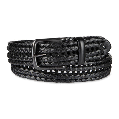 Columbia Men's Fully Adjustable Lace Braid Belt, Black, Large