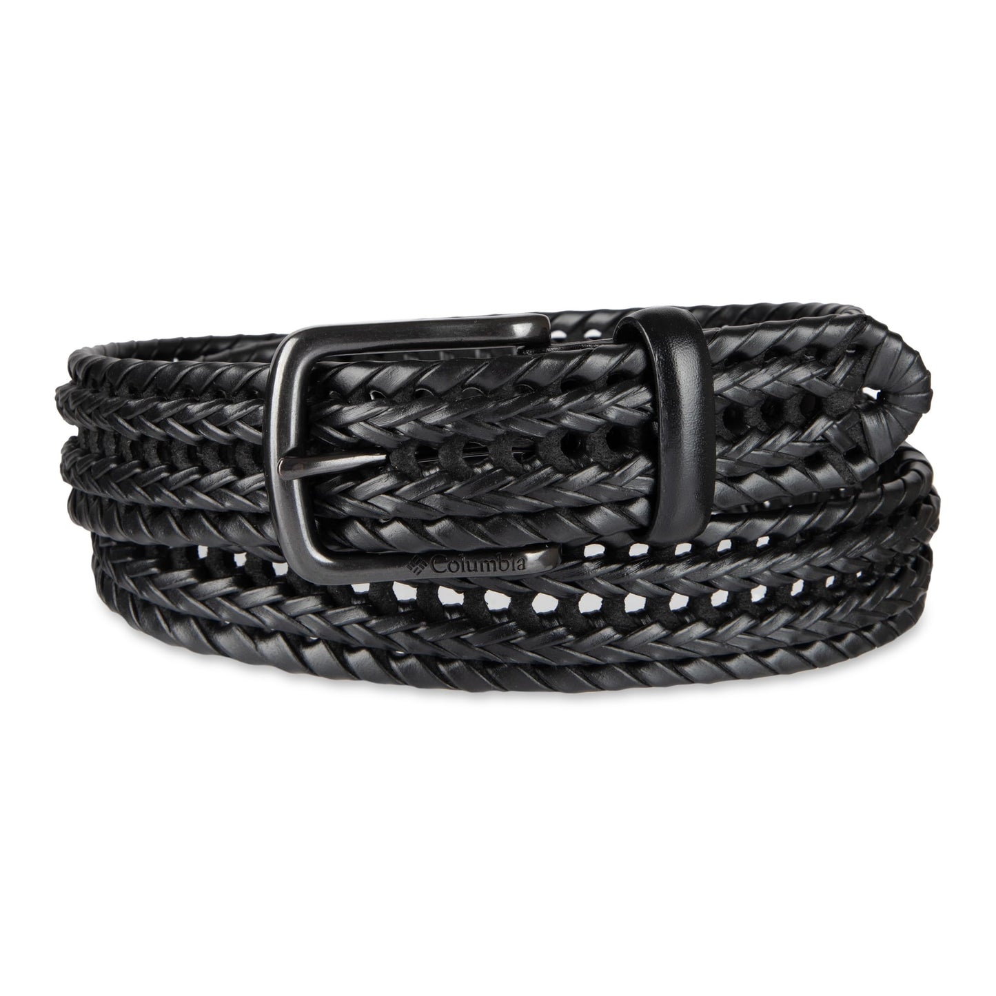 Columbia Men's Fully Adjustable Lace Braid Belt, Black, Small