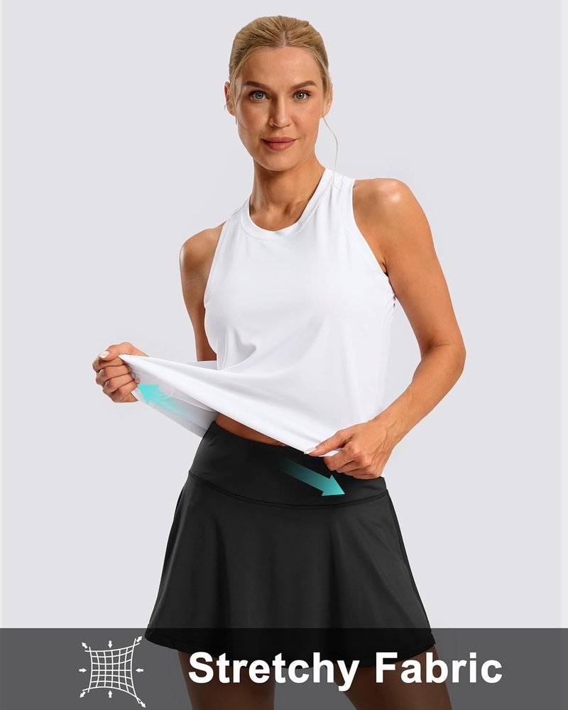 Women's Workout Tank Tops - Racerback Athletic Yoga Shirt | Loose Fit Sleeveless Gym Top