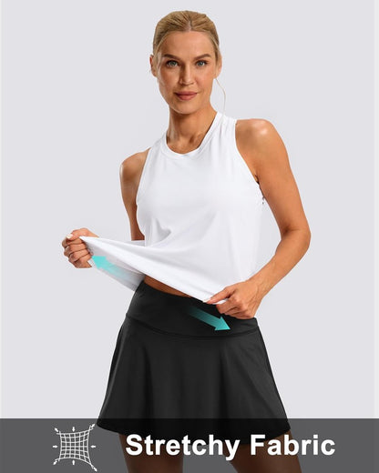 Women's Workout Tank Tops - Racerback Athletic Yoga Shirt | Loose Fit Sleeveless Gym Top