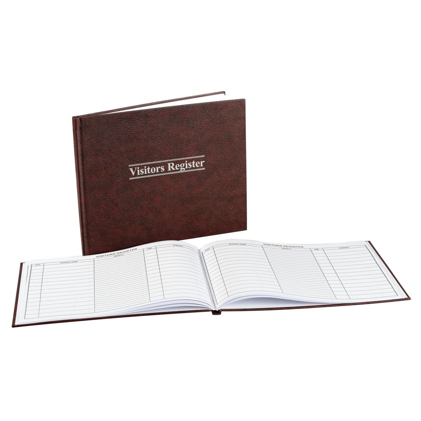 Wilson Jones S490 Visitor Register Book, Red Hardcover, 112 Ruled Pages, 8 1/2 x 11