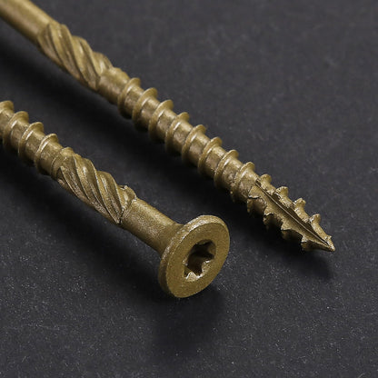 Wensilon #8 * 1-5/8" Deck Screws, (2833pcs) 15 lbs.Exterior Wood Screws, Rust Resistant epoxy Coated, Bronze, T20 Star Bit