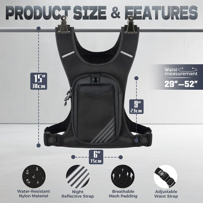 Running Hydration Vest Backpack with 800 ML Water Bladder, Minimalist Running Vest for Women Men with Phone Holder, Extra Storage for Hiking Cycling Marathon (Full_Black, One Size fits All)