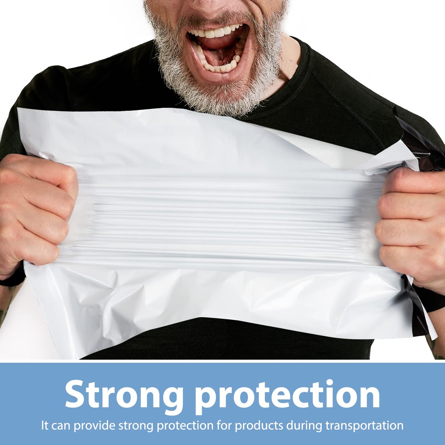Metronic Poly Mailers 14.5x19 200 Pcs | Large Shipping Bags for Clothing | Strong Adhensive Mailing Bags for Small Business, Shipping Envelopes Bags, Tear-resistant Package Bags White