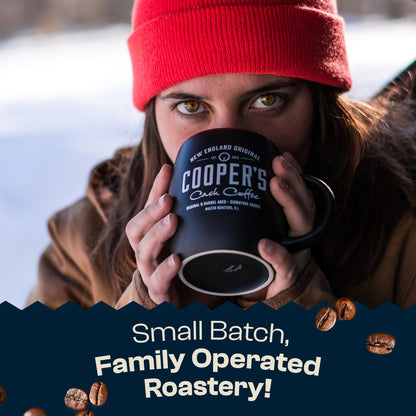 Bourbon & Whiskey Barrel Aged Coffee Box Set - 4-Bag Roasted Coffee Sampler- Bourbon Colombian, Malt Whiskey Sumatra, Rye Whiskey Ethiopian, Rum Barrel Rwanda, (Whole Bean, 4 Ounce (Pack of 4))