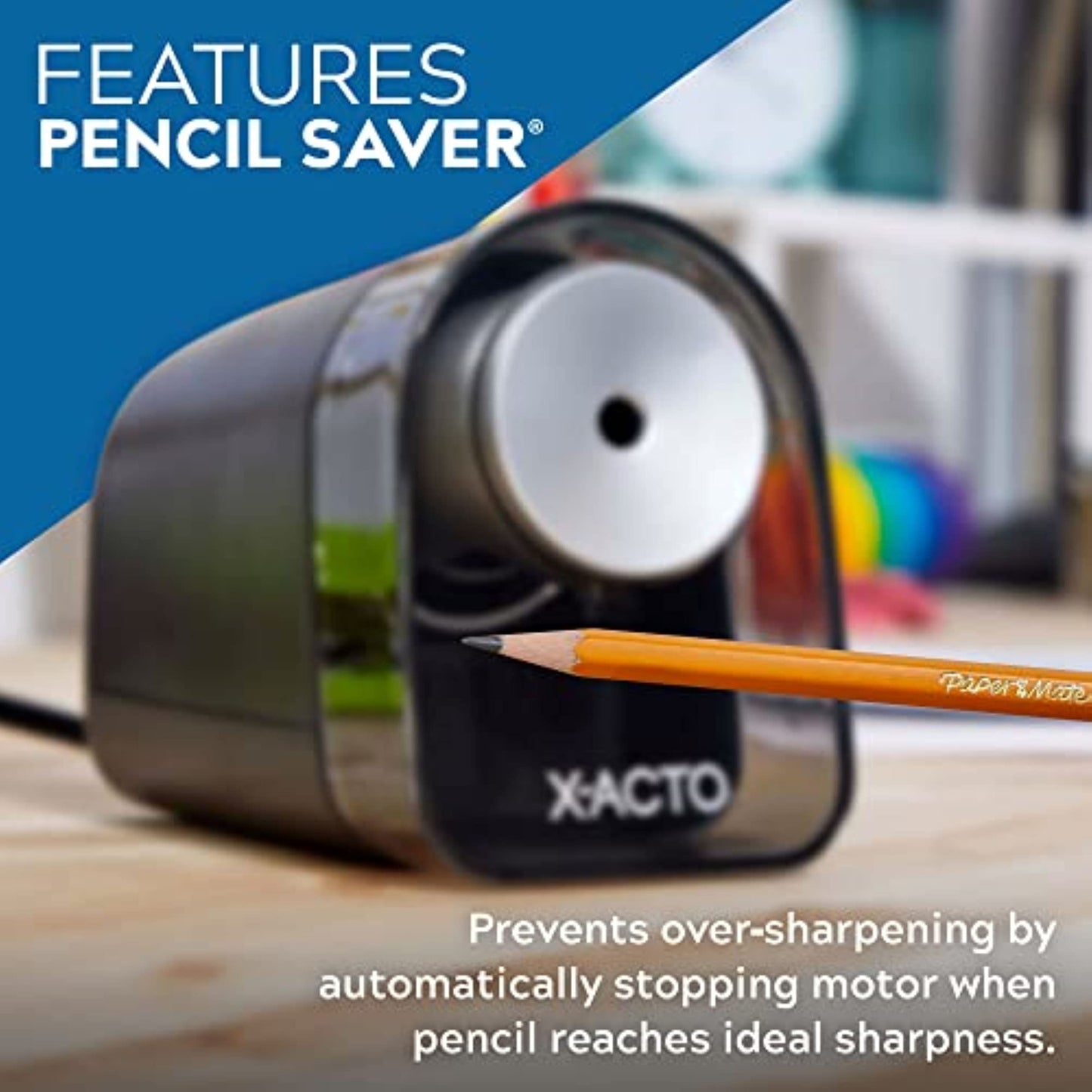 X-ACTO XLR Electric Pencil Sharpener, Black, 1 Count - Back to School, Teacher, Classroom Supplies