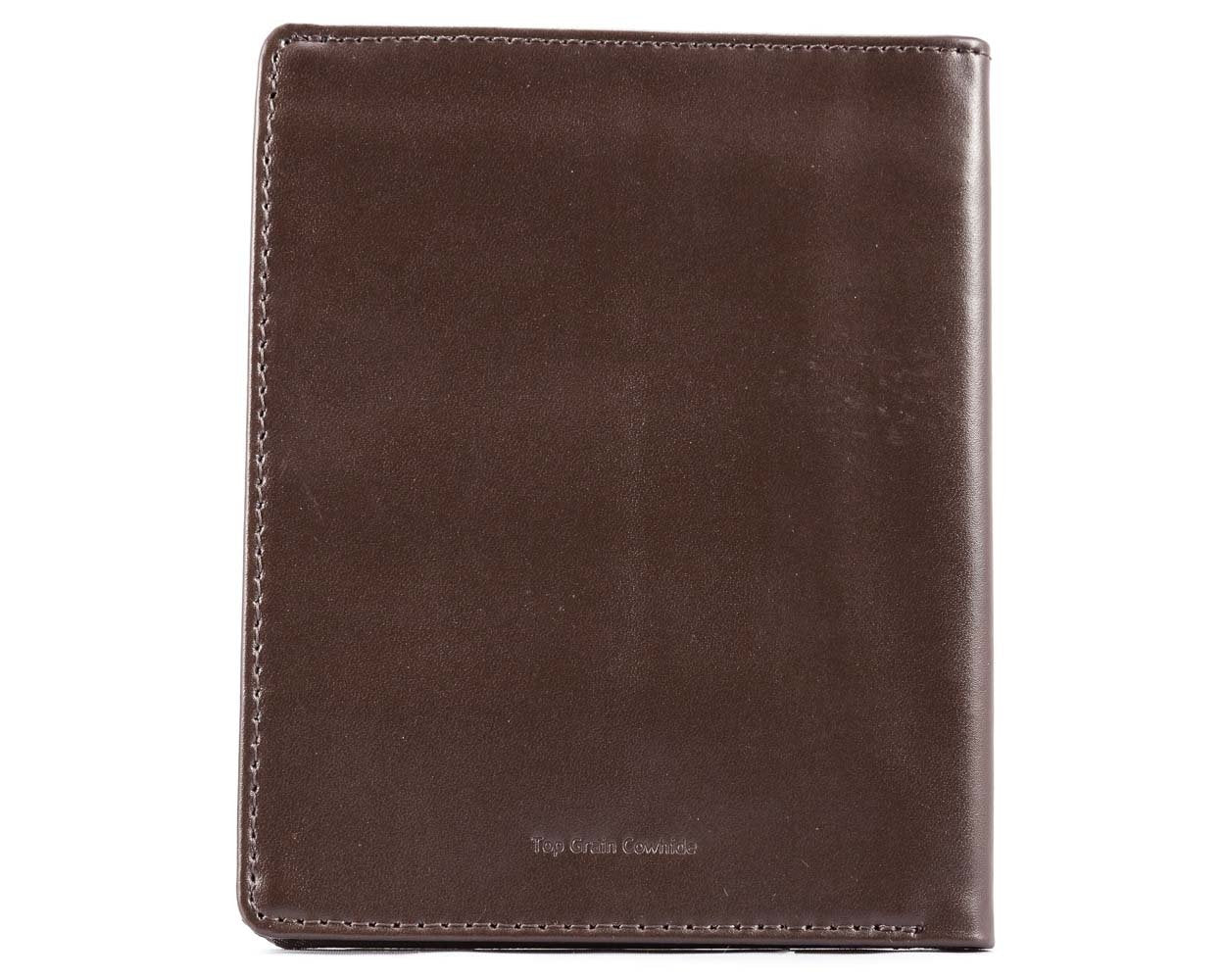 Big Skinny Men's Hipster Leather Bi-Fold Slim Wallet, Holds Up to 40 Cards, Brown