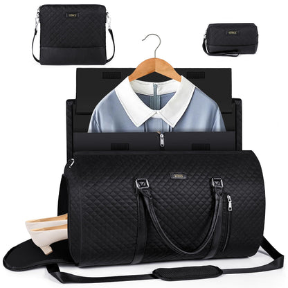 Convertible 2-in-1 Garment Bags for Travel, Carry On Garment Duffle Bag With Shoe Compartment Large Weekender Bag for Women Men Hanging Suitcase Suit Travel Duffel Overnight Bags 4pcs Set