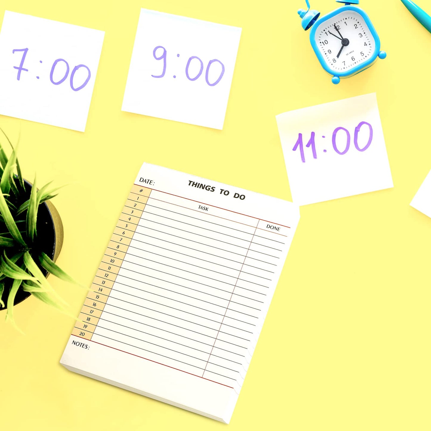 Spakon 300 Sheets Daily to Do List Notepad Notebook Library Card to Do Planner Checklist Memo Writing Pad Schedule Reminder Office Homework Planner for Task, 6" x 8(Retro,Beige)