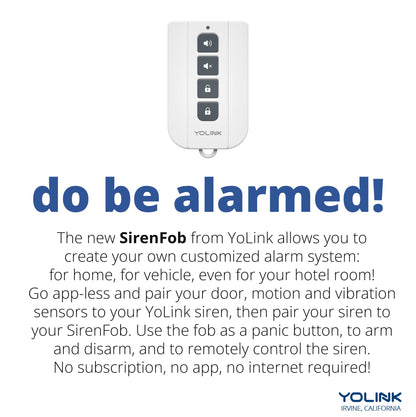 YoLink Outdoor Security Siren & Smart Alarm Controller Kit - Loud 110 dB, Wireless, Battery-Powered, 1/4 Mile Range, Android-iOS App, Alexa, Google, IFTTT, Home Assistant, Hub Required!