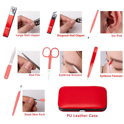 Manicure Set Nail Clipper Set Men Women Nail Clippers Toenail Fingernail Cutters Personal Care Tools Manicure Pedicure Tools with Travel Case Grooming Kit Present for Men Women Family Friends