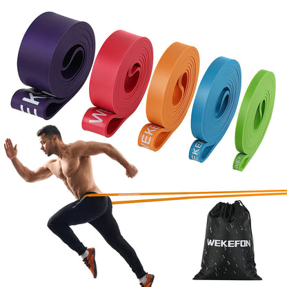 WEKEFON Pull Up Assistance Bands Set - Heavy Duty Resistance Bands for Men & Women, Crossfit, Fitness & Mobility Training Set of 5