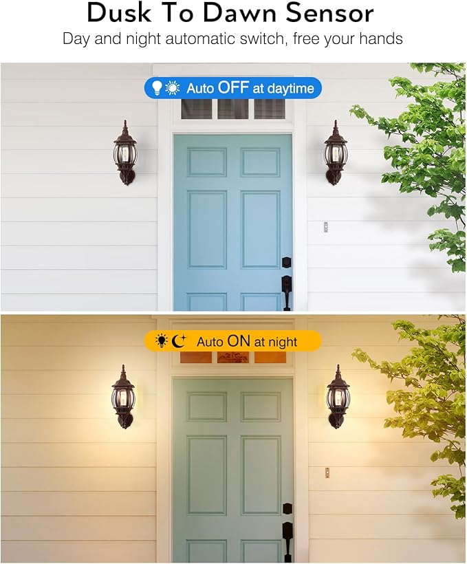 VIANIS Outdoor Wall Lantern, Dusk to Dawn Porch Lights, Outside Lighting Fixtures for House, Oil Rubbed Bronze Exterior Garage Light Fixtures Wall Mount, Anti Rust Outdoor Sconce Light for Patio,Coach