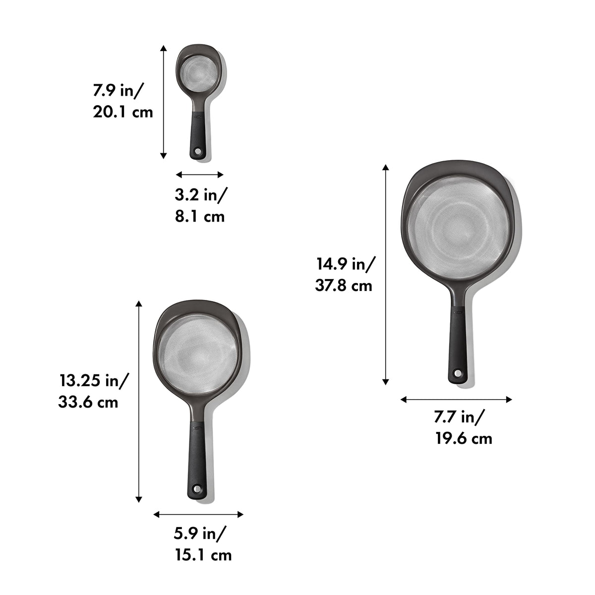 OXO Good Grips 3-Piece Strainer Set