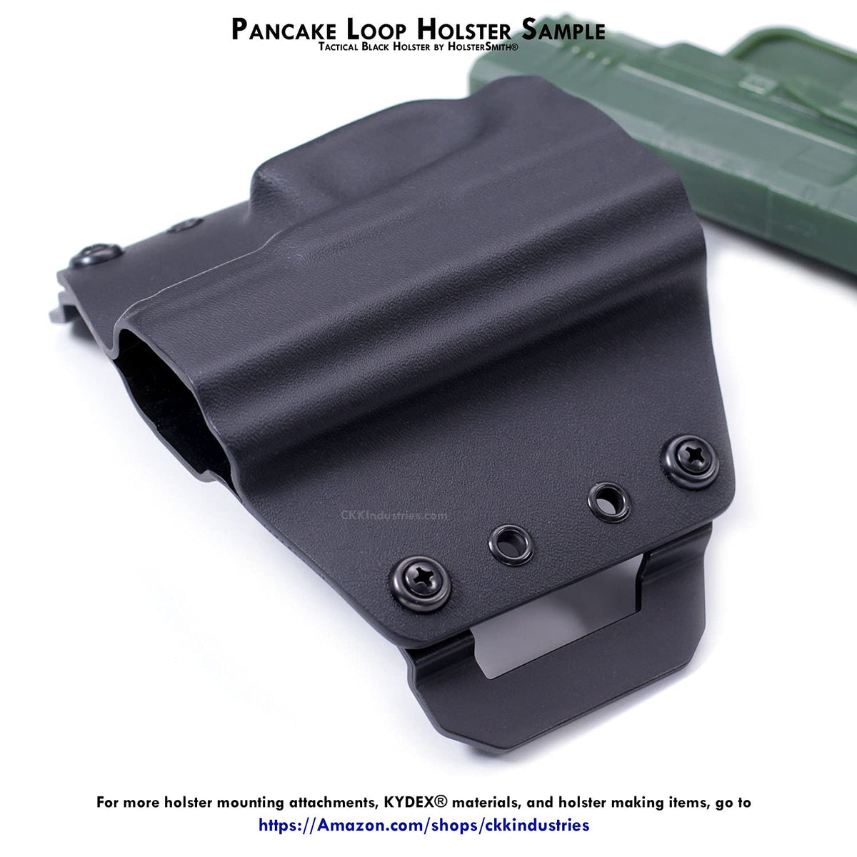 Holster Belt Loops - Pancake Design - Unbranded - (Fits 1.50 inch Belts) - (1 Pair) - for Holster Making & Hobby