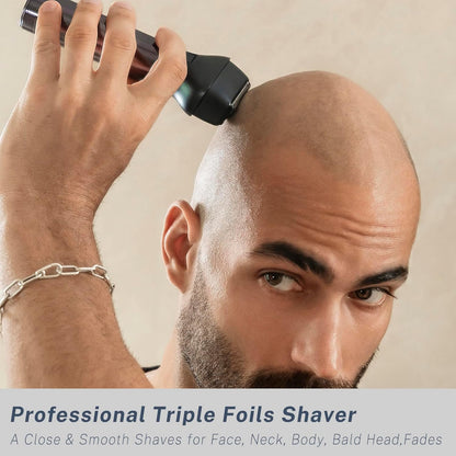 Beard Trimmer for Men, Electric Razors and Hair Clippers Set, Precision Dial Adjustable 20 Settings, All-in-One Shaving Kit for Mens Face Head Nose Body, IPX7 Waterproof Wet/Dry, USB-C Charge Dock