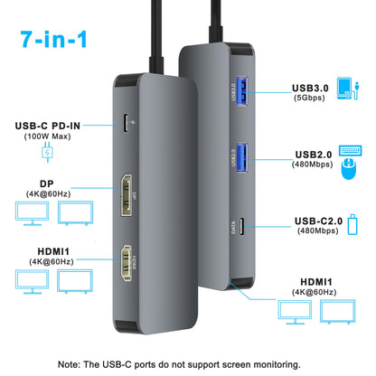 Laptop Docking Station Dual Monitor for Dell/HP/Lenovo/Mac, HDMI Splitter for Dual Monitors Extended Display, Dual Monitor Adapter 4K@60hz, USB C Docking Station for Laptop with HDMI/USB/PD/SD/TF