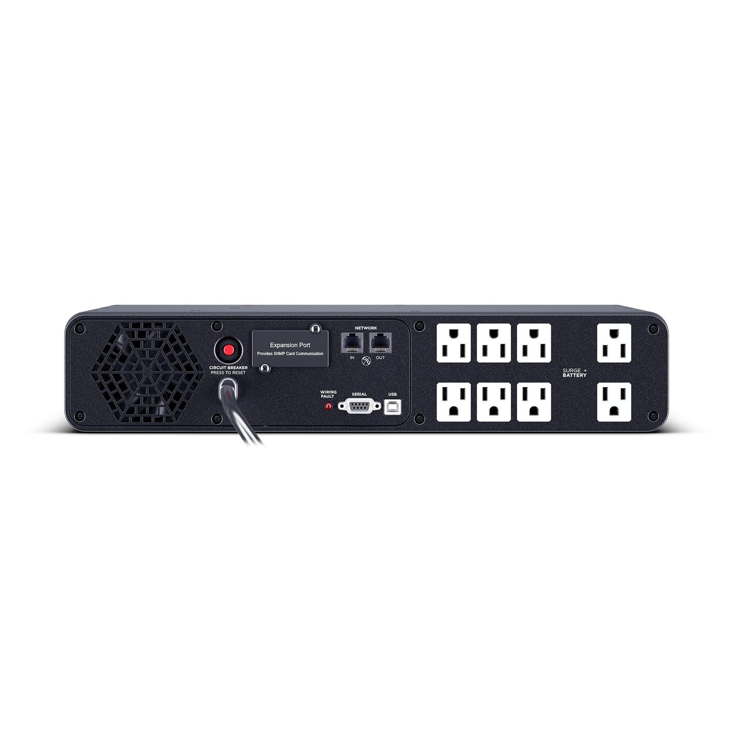 CyberPower CP1500PFCRM2U PFC Sinewave UPS Battery Backup and Surge Protector, 1500VA/1000W, 8 Outlets, AVR, Short Depth 2U Rackmount; UL Certified