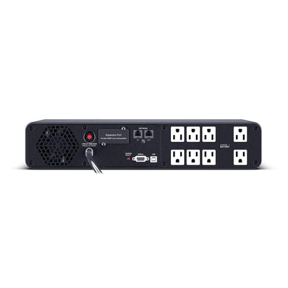 CyberPower CP1500PFCRM2U PFC Sinewave UPS Battery Backup and Surge Protector, 1500VA/1000W, 8 Outlets, AVR, Short Depth 2U Rackmount; UL Certified