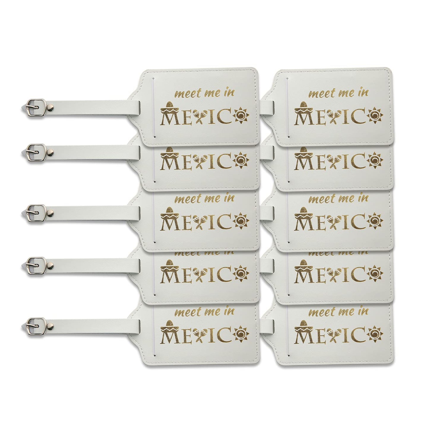 Set of 10, Wedding Favors, Mexico Destination Wedding Luggage Tag, Wedding Gift for Guests, Traveler Gift