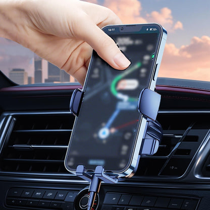 Phone Holders for Car, Air Vent Cell Phone Mount with Upgraded Metal Hook Clip, Universal Cradle for iPhone, Android & All Smartphones, Black