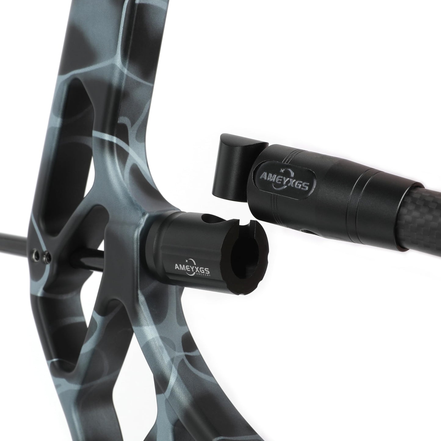 AMEYXGS Archery Quick Disconnect Matte Black 0/5/8/10 Degree for Compound&Recurve Bow Stabilizer Hunting or Target Practice (0 Degree)