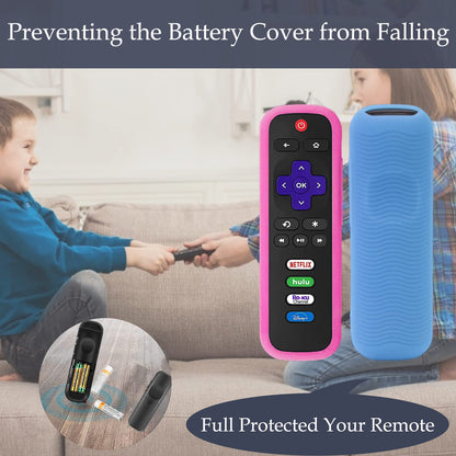 Silicone Protective Controller Cover fits for Roku TV Voice Remote | Element Roku | Westinghouse Roku TV Controller Cover,Glow in The Dark