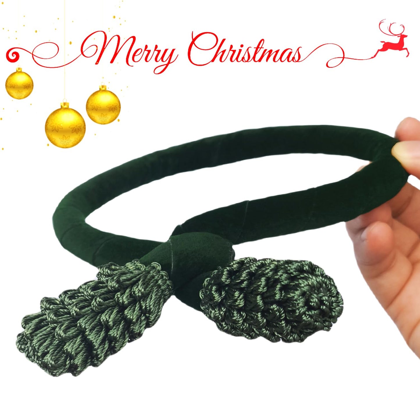 10PCS Garland Ties for Valentines Day Velvet 20 Inch Decorative Flexible Twist Ties for Xmas Holiday Light Banisters Stairways Railings Home Decoration Gift Wrapping (20 inches, Pack, 10)