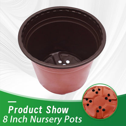 YSMN 8 Inch Nursery Pots 100pcs Plastic Bowl for Seed Starting Succulent Flower Planting Multipurpose Plant Container