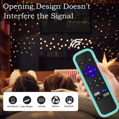 Silicone Protective Controller Cover fits for Roku TV Voice Remote | Element Roku | Westinghouse Roku TV Controller Cover,Glow in The Dark