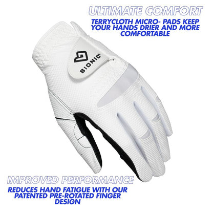 Bionic Men's RelaxGrip 2.0 Golf Glove, 2.0 DX, Left Hand, 3X-Large