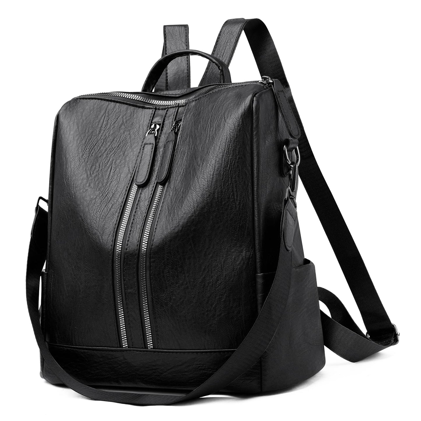 GAEKEAO Backpack Purse for Women PU Leather Anti-theft Backpack Ladies Convertible Large Travel Designer Fashion Shoulder Bag