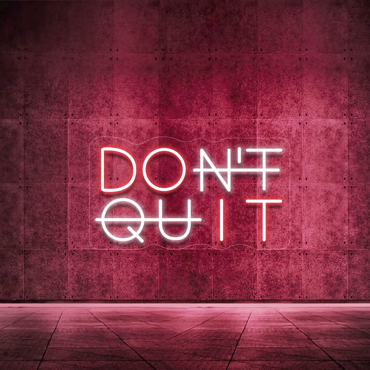 YIKBIK Don't Quit Neon Sign for Wall Decor, DO IT Neon Lights Party Decorations, USB Powered Switch LED Neon Lights Adjustable for Office, Gym, Man Cave, Gamer Room Decor
