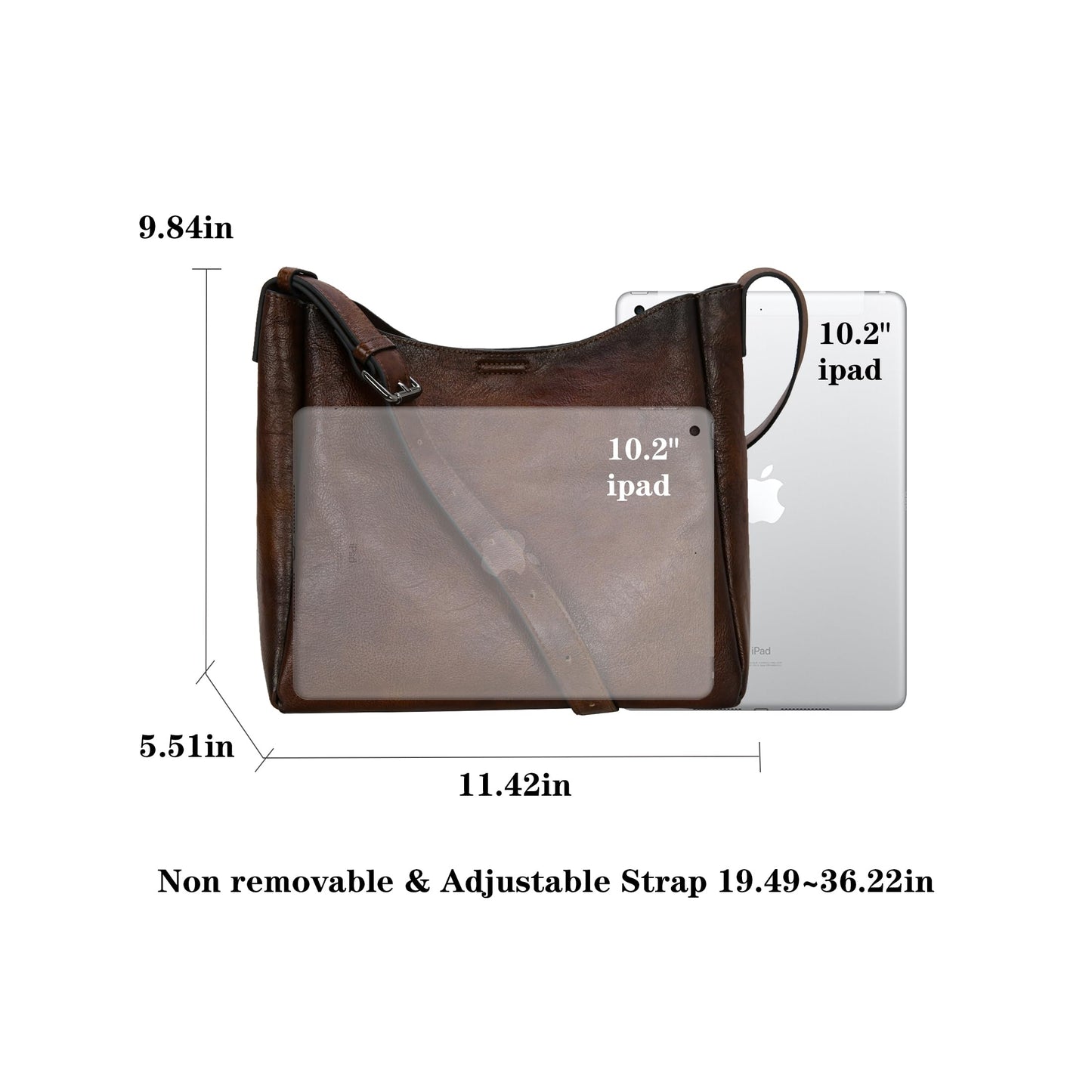 HESHE Women’s Shoulder Handbags Soft Genuine Leather Purses for Women Satchel Bag Hobo Tote Bag Crossbody Purses Bucket Bags Work Top Handle Handbag Cross Body Bags(Coffee)