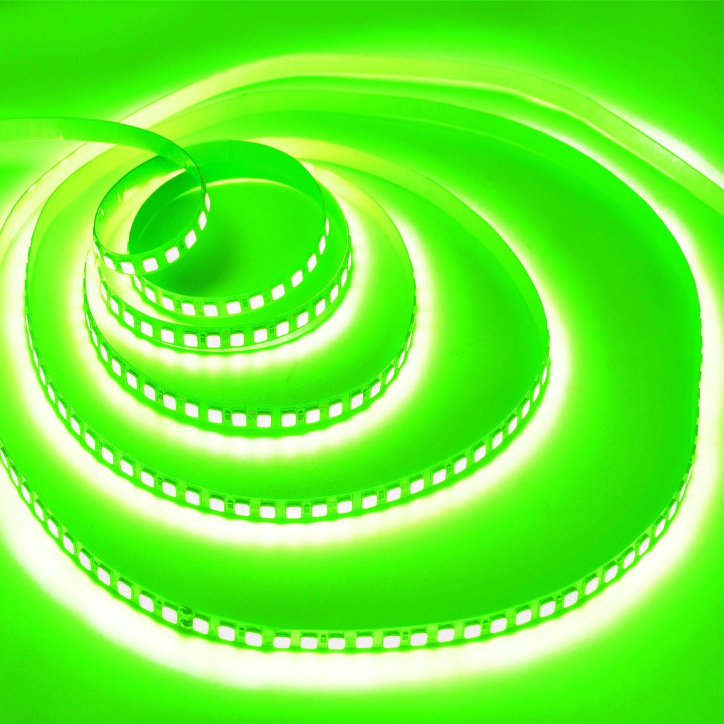 HAASHADA LED Lights Strips, Super Bright DC12V 5m/16.4ft 15000LM SMD5054 (5050 Upgraded) 600 LEDs Strip Lights, Dimmable Flexible LED Ribbon Tape Strips, Non-Waterproof Green