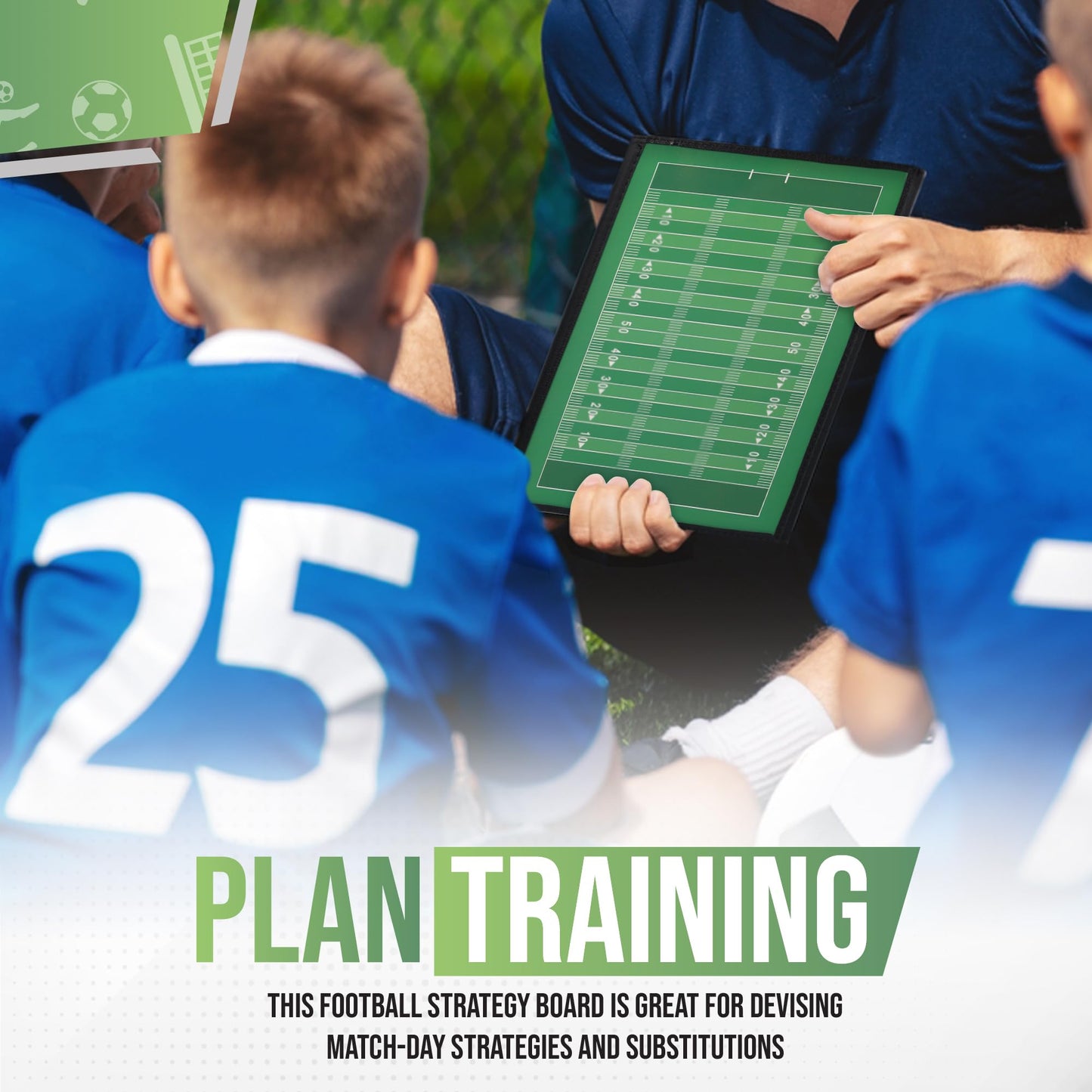 ZPU Football Coaching Board, Magnetic Football Clipboard for Coaches, Portable Foldable Play Board with Dry Erase Marker Pen and Magnets, for Teaching and Game Plan