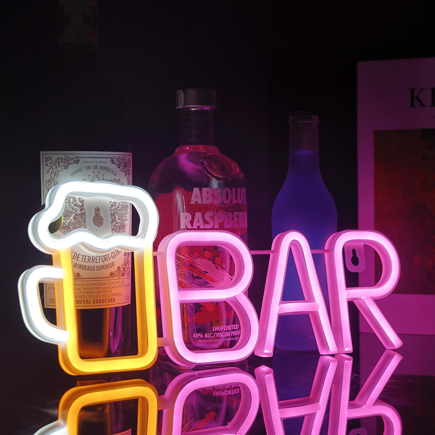 Attivolife Bar Neon Sign, Bright LED Lights with USB Powered, Light up Wall Decor for Bedroom, Man Cave, Unique Business Lamp for Club, Store, Party, Bistro, Birthday Christmas Gifts (13.97 * 5.62in)