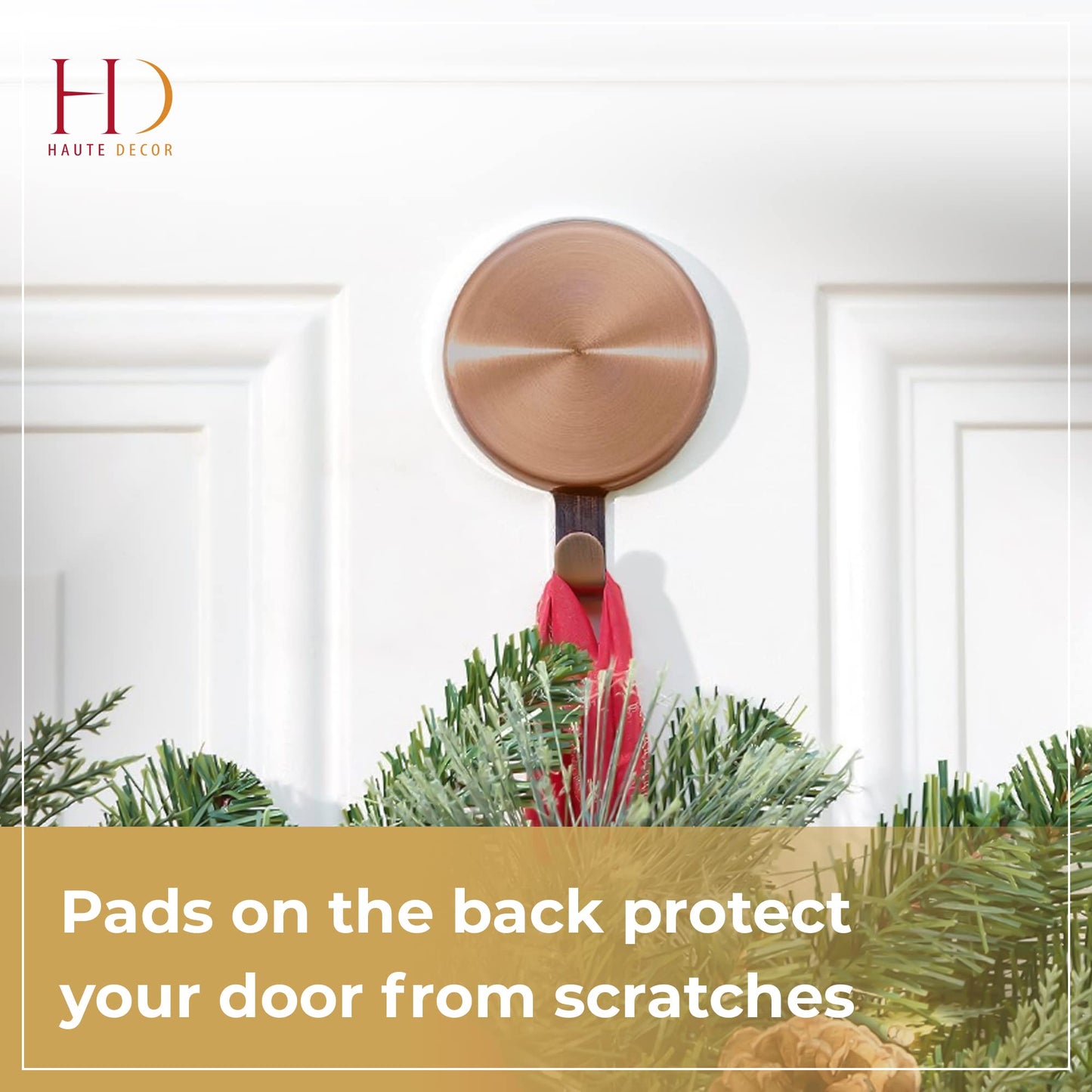 Haute Decor Attract Magnetic Hanger, 1 Pack - Strong Magnet Hook for Metal Doors and Surfaces
