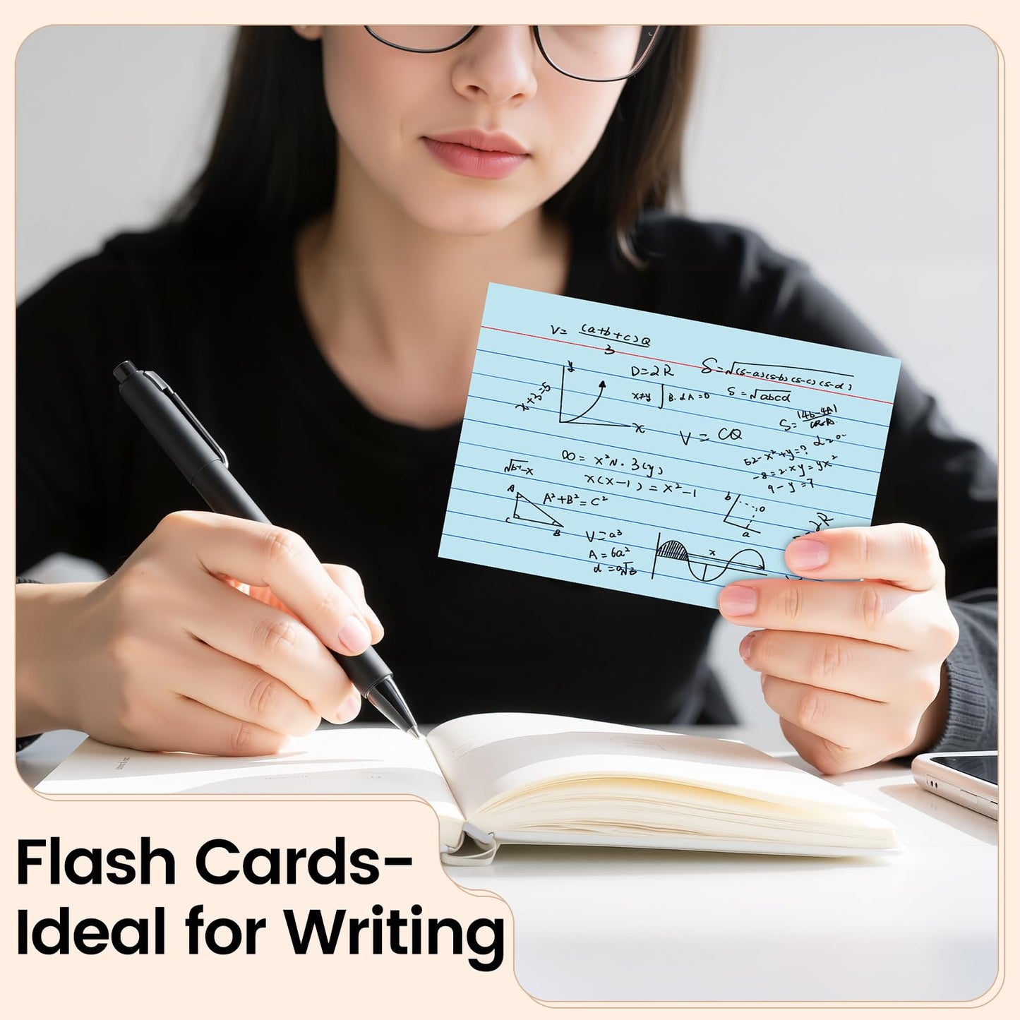 Index Cards 4x6, 400 Sheets, Ruled Color Flash Cards for Effective Studying and Note-Taking, Premium Note Cards, Essential School Supplies for College & Office, Home Organization & Study Supplies