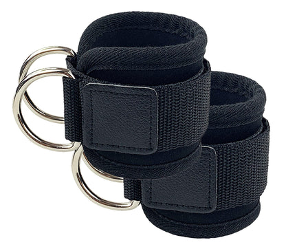 SUJAYU Ankle Strap for Cable Machine, 1 Pair Ankle Bands for Working Out Ankle Cuffs for Cable Machine, Adjustable Cable Kickback Ankle Strap, Gym Accessories for Women (Black)