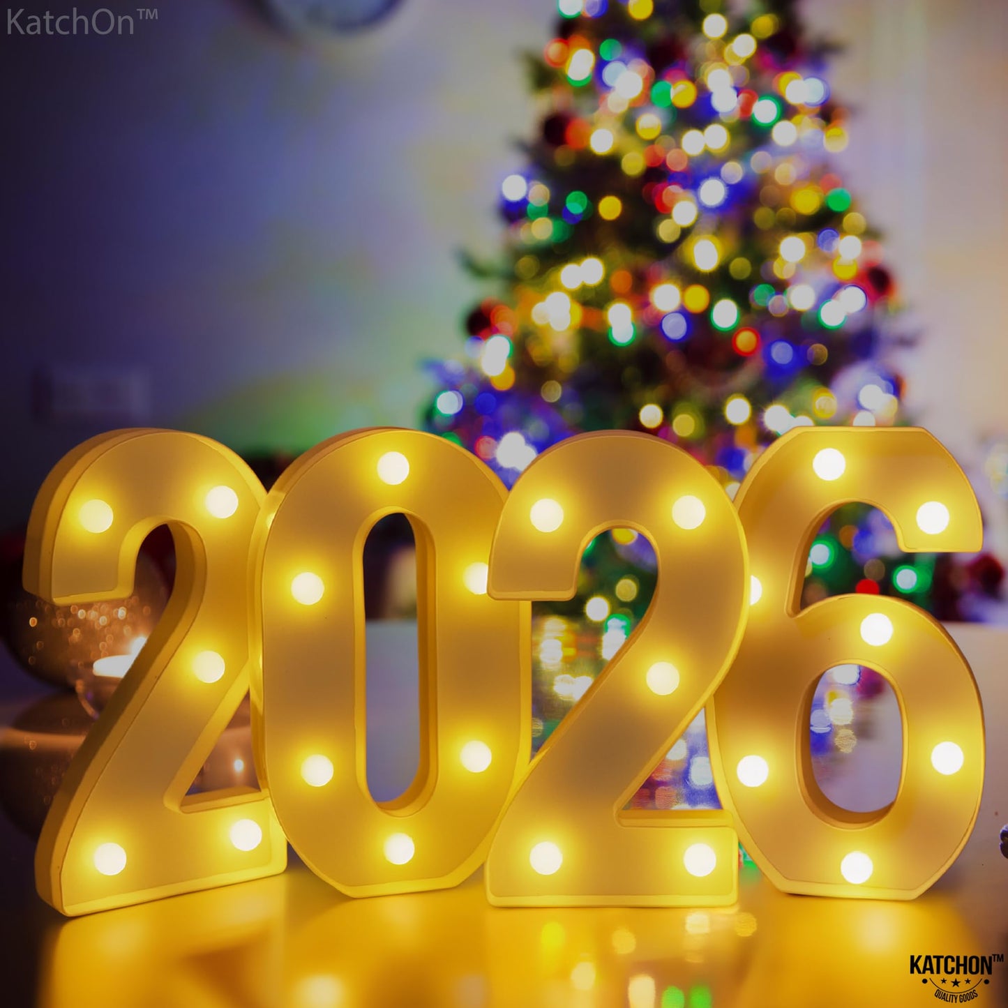 KatchOn, Led Light Up 2026 Sign - 8 Inch | 2026 Marquee Numbers for Graduation Decorations 2026 Light Up Numbers for Graduation Party Supplies 2026 Light Up Numbers for Graduation