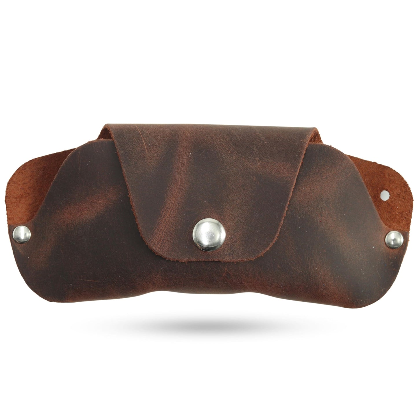 Toprank Leather Eyeglass Case - Handmade Slim Sunglasses Holder, Genuine and Universal Fit for Men and Women (Tan)